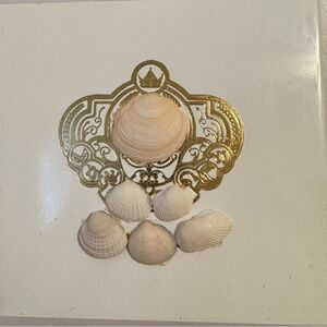 Gold and Cream Seashell decorative box